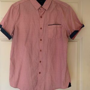 Zagiri Men's Casual Pink Button-Down Shirt